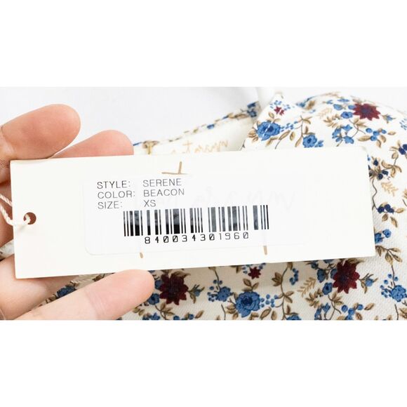 NWT Petersyn Revolve Serene Mini Shoulderpad Floral Cottage Beacon Dress XS - Picture 7 of 15